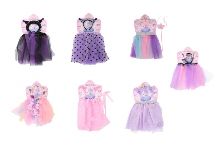 Pollera con vincha accesorios princesa