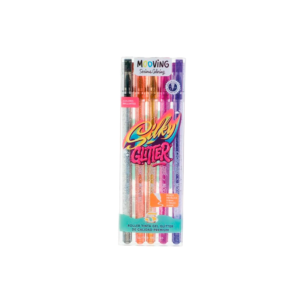 Roller Birome Tinta Glitter X5 Mooving