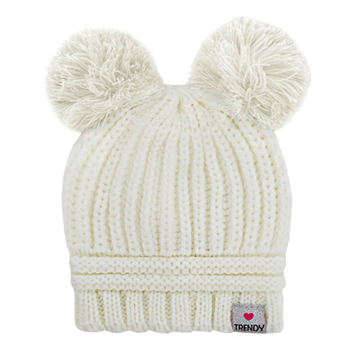 Gorro de Lana con Orejas Pompón