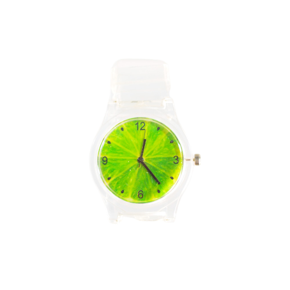 Reloj Malla Transparente Cuadrante en Colores