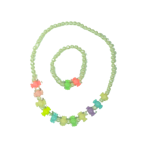 Set Collar Más Pulsera con Dijes de Formas
