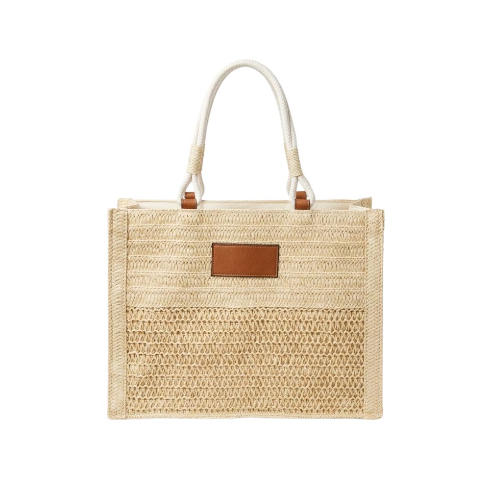 Bolso Tote Rafia estilo Playero