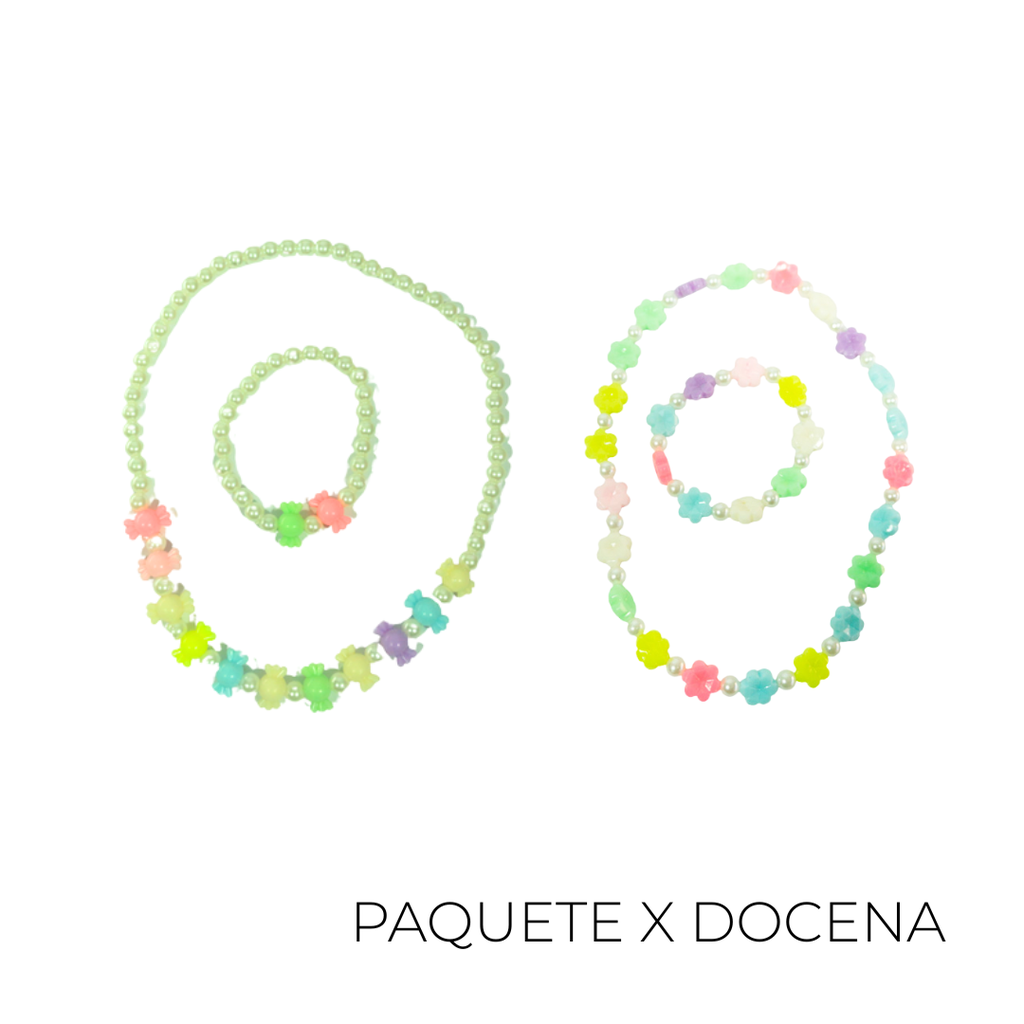 Set Collar + Pulsera con Dijes X12