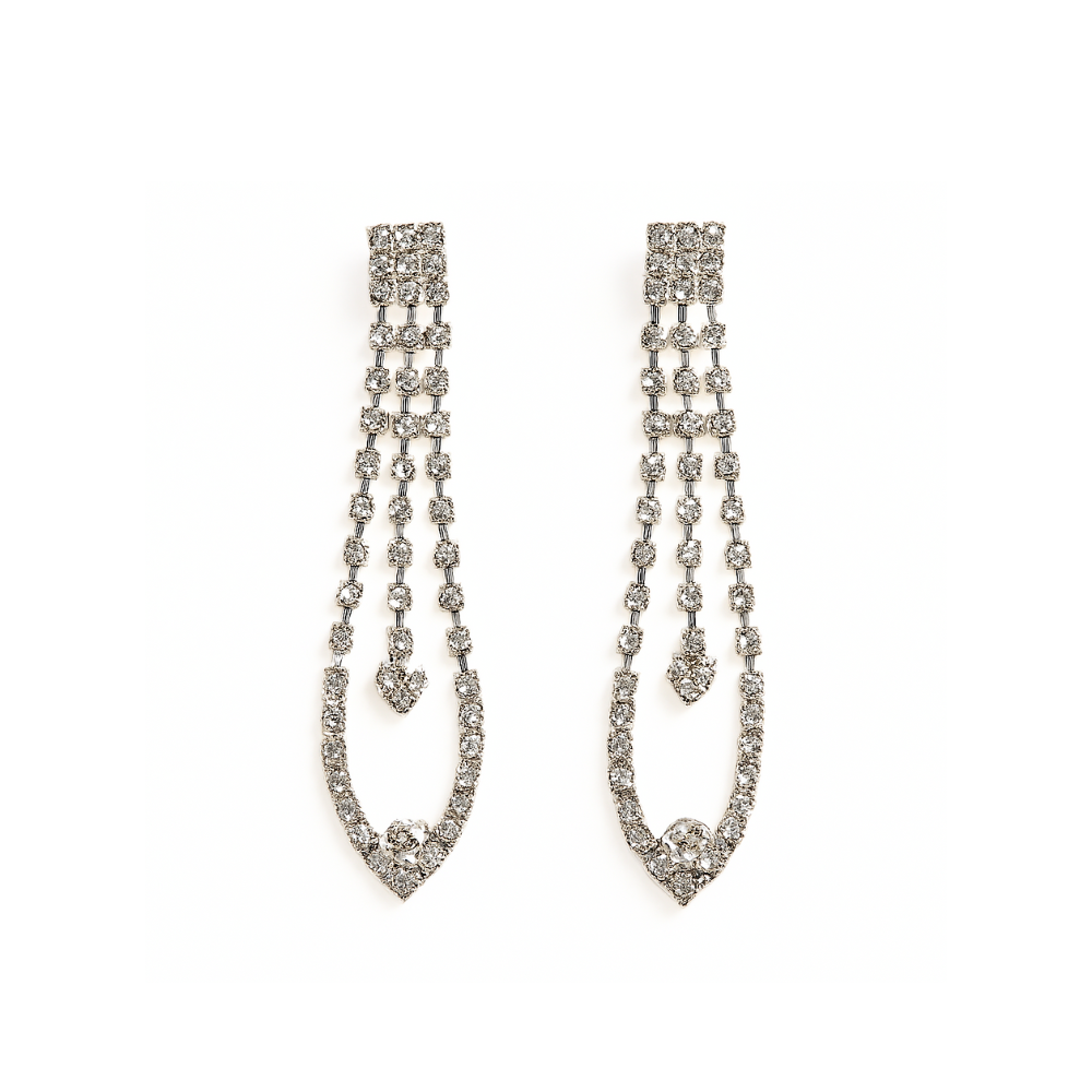 [41951] AROS CON STRASS FORMA GOTA