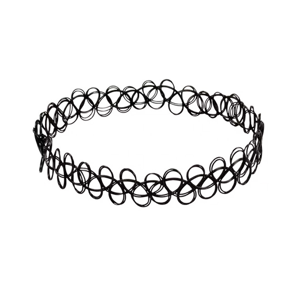 [46385] COLLAR CHOKER TRENZADO ELASTICO