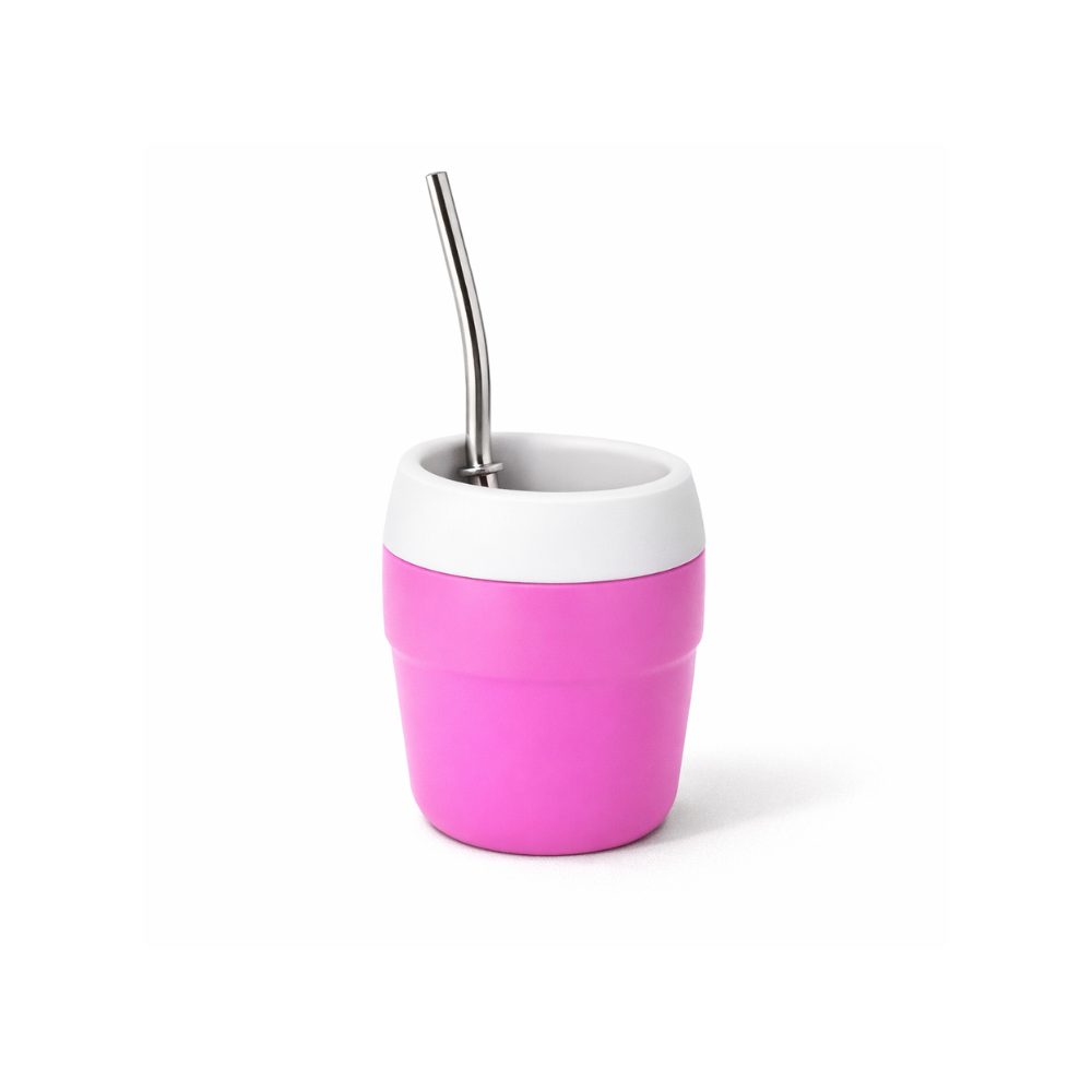 MATE PLASTICO BICOLOR CON RELIEVE